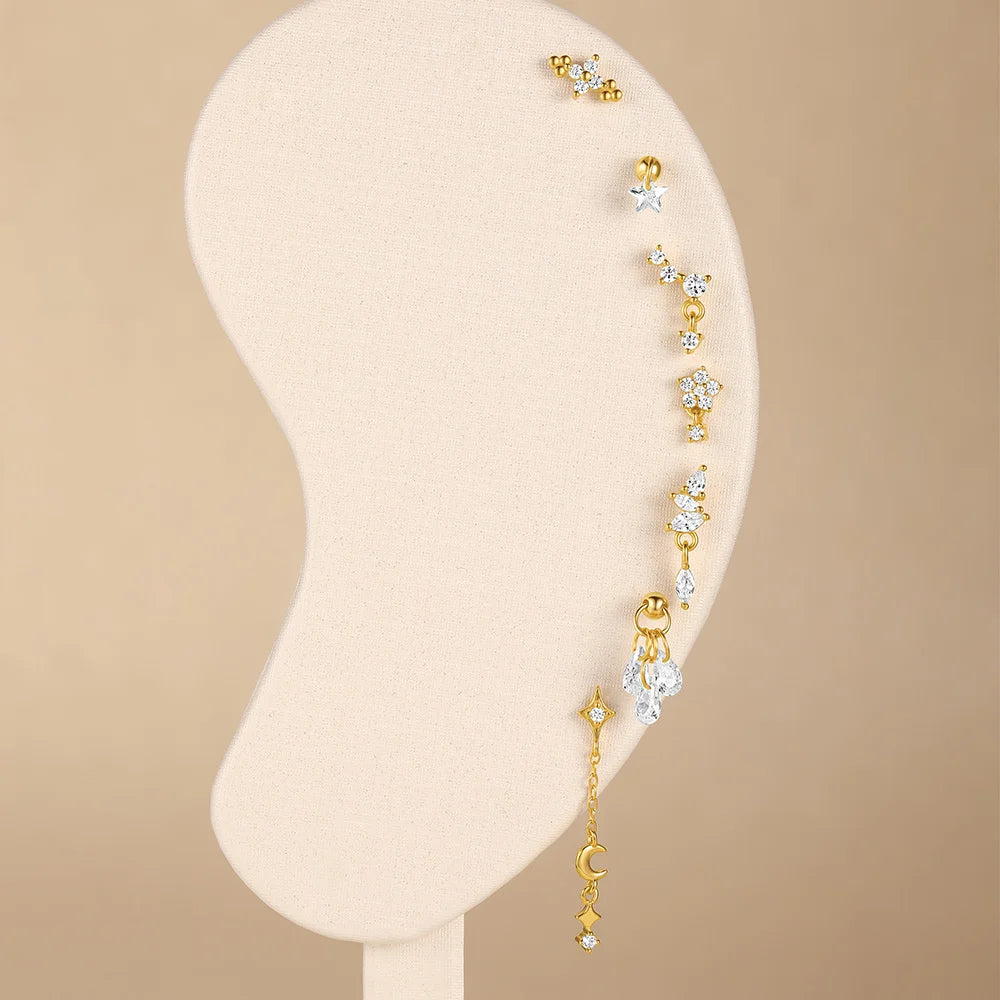 Celeste Moonstar Tassel Stud