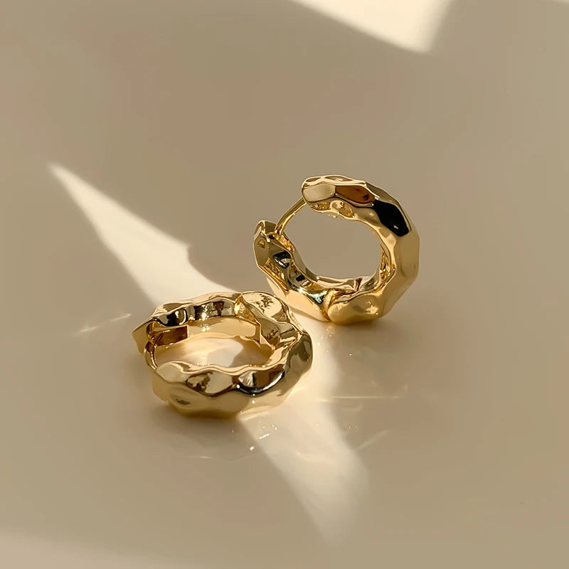Celeste Folded Circle Earrings