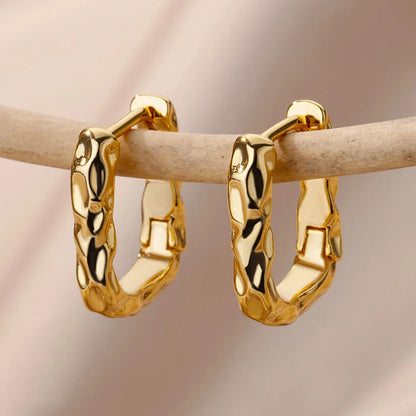 Celeste Heart Hoop Earrings