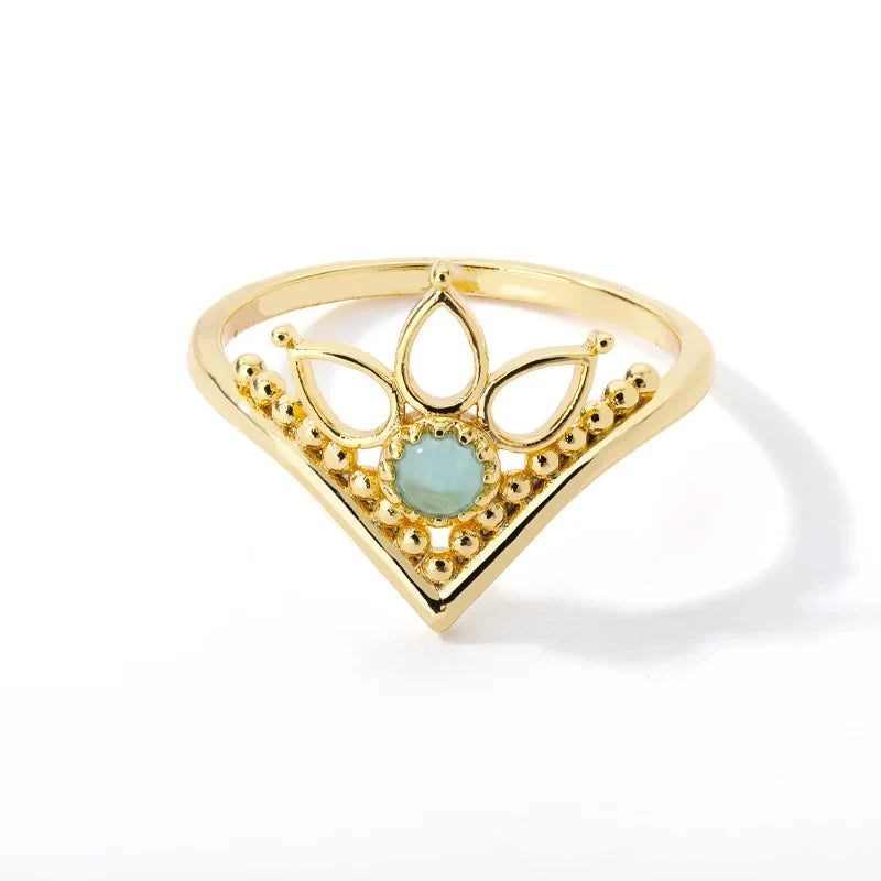Ethereal Opal Flower Ring