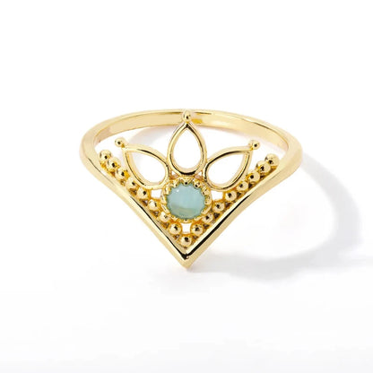 Ethereal Opal Flower Ring