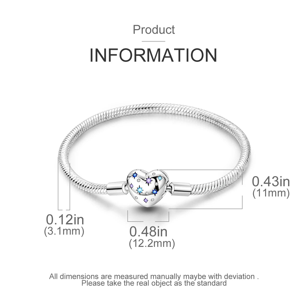 Holy Mother Heart Charm Bracelet