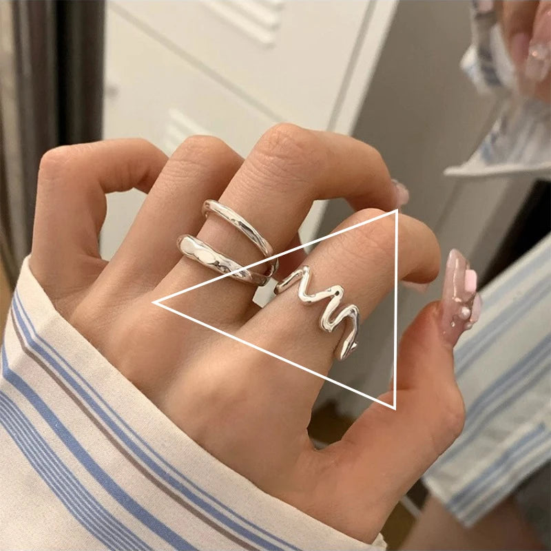 Vintage Geometric Charm Ring