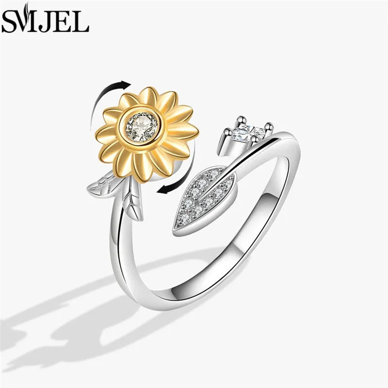 Rotating Charm Anxiety Ring