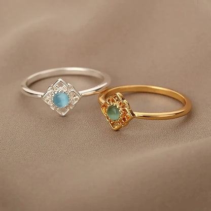 Ethereal Opal Flower Ring