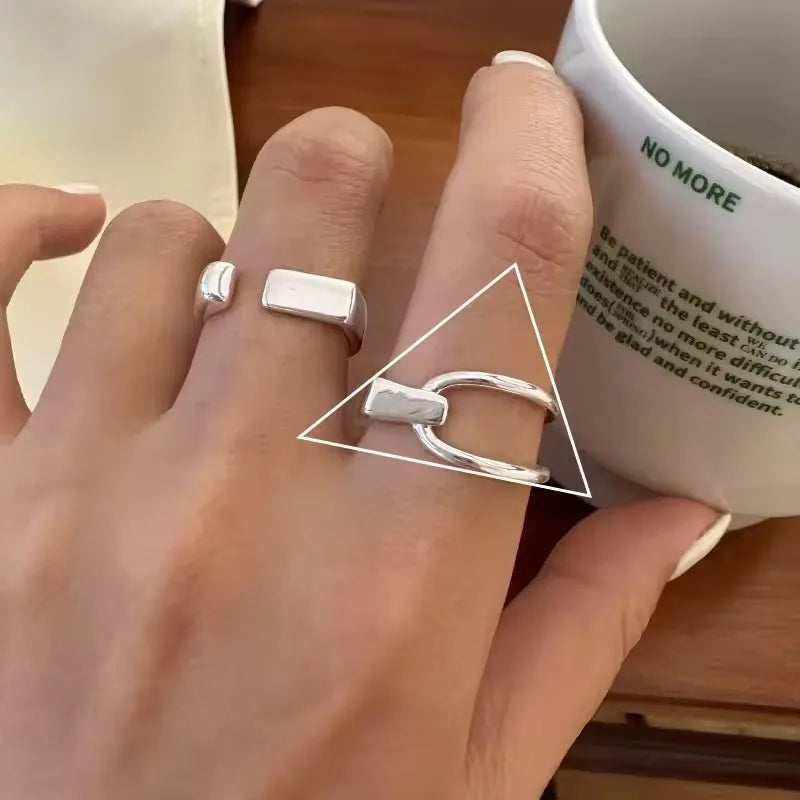 Vintage Geometric Charm Ring