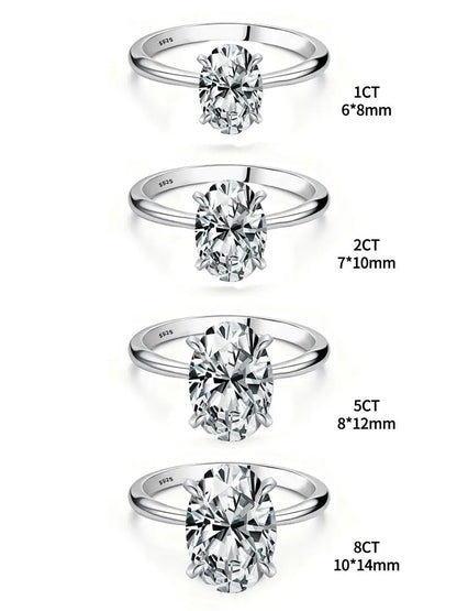 Luxury Sterling Zircon Promise Ring