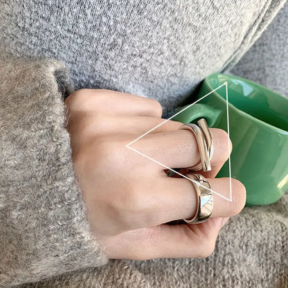 Vintage Geometric Charm Ring