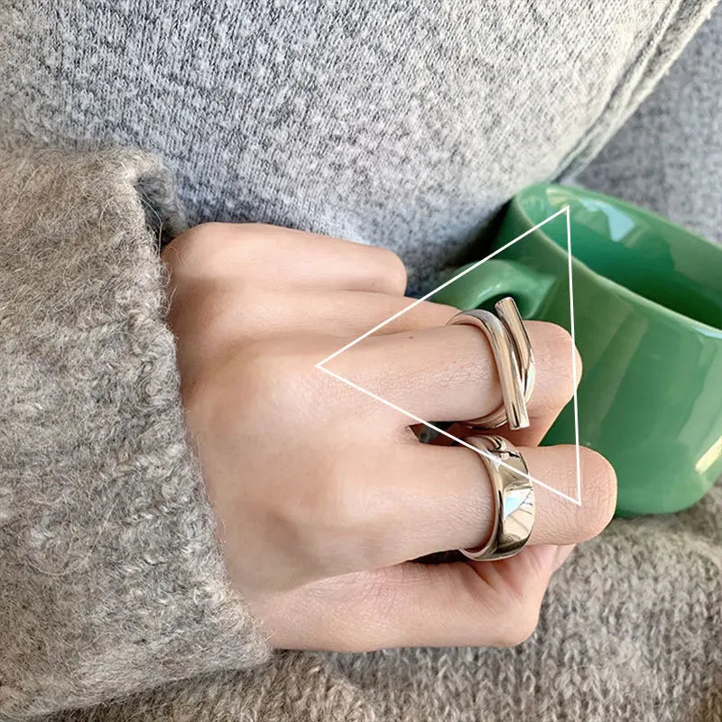 Celeste Double Wave Silver Ring