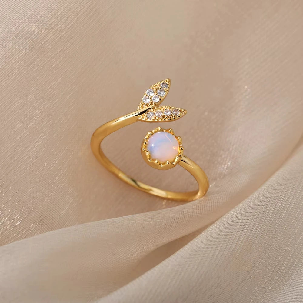 Golden Geo Glow Ring