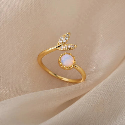 Golden Geo Glow Ring