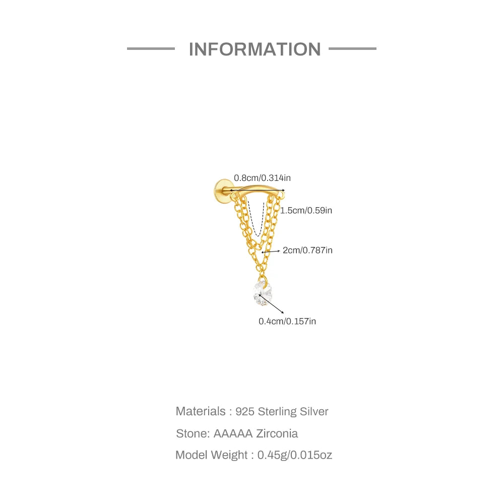 Celeste Moonstar Tassel Stud