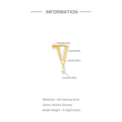 Celeste Moonstar Tassel Stud