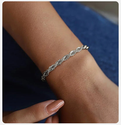 Celeste Sterling Rope Chain Bracelet