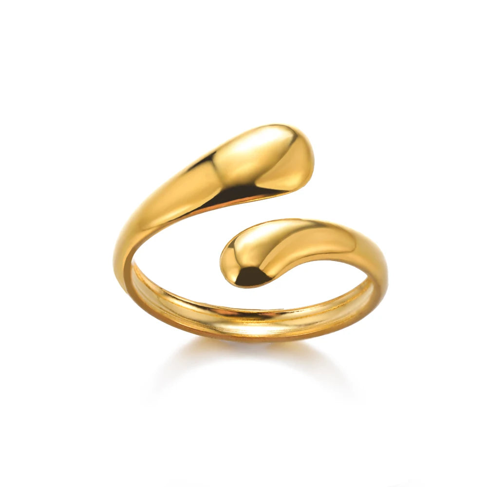 Golden Edge Open Ring