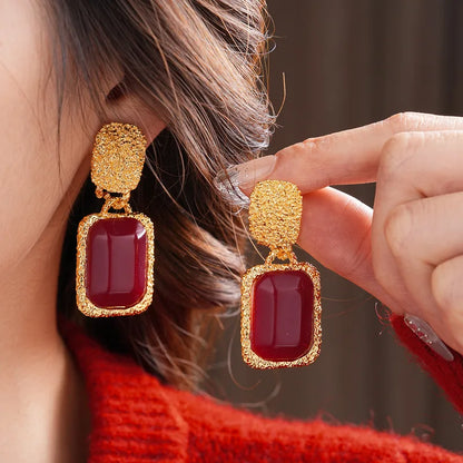 Celeste Ruby Oval Studs