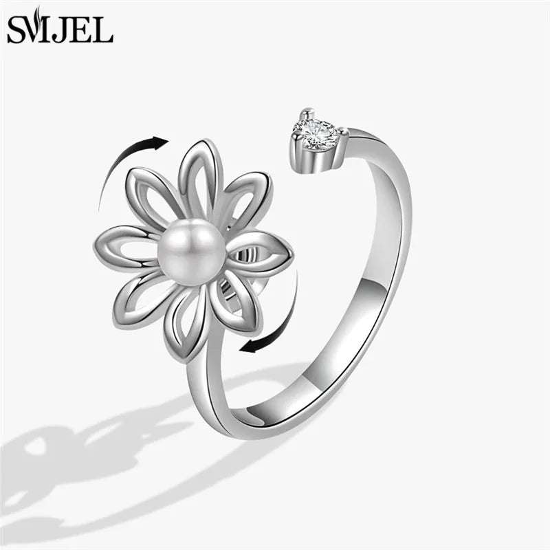 Rotating Charm Anxiety Ring