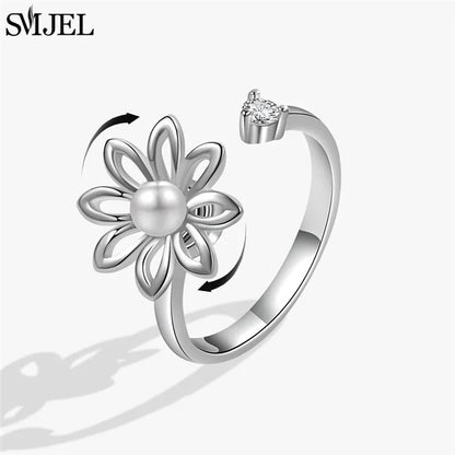Rotating Charm Anxiety Ring
