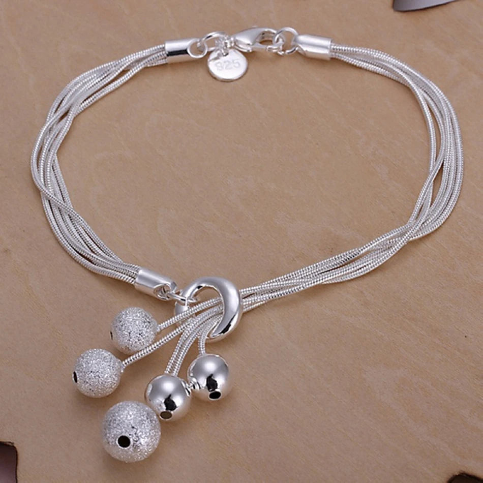 Celeste Square Chain Silver Bracelet