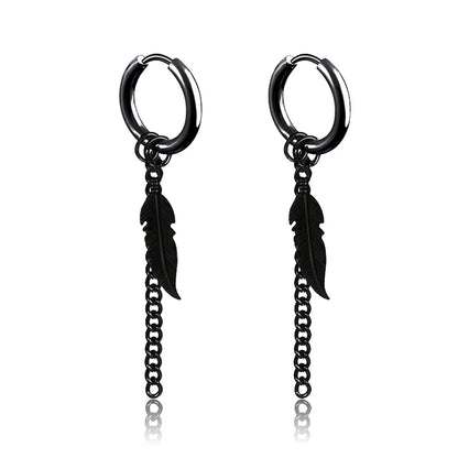 Celeste Black Steel Studs