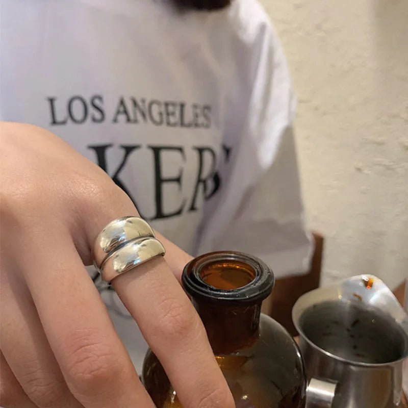 Celeste Double Wave Silver Ring