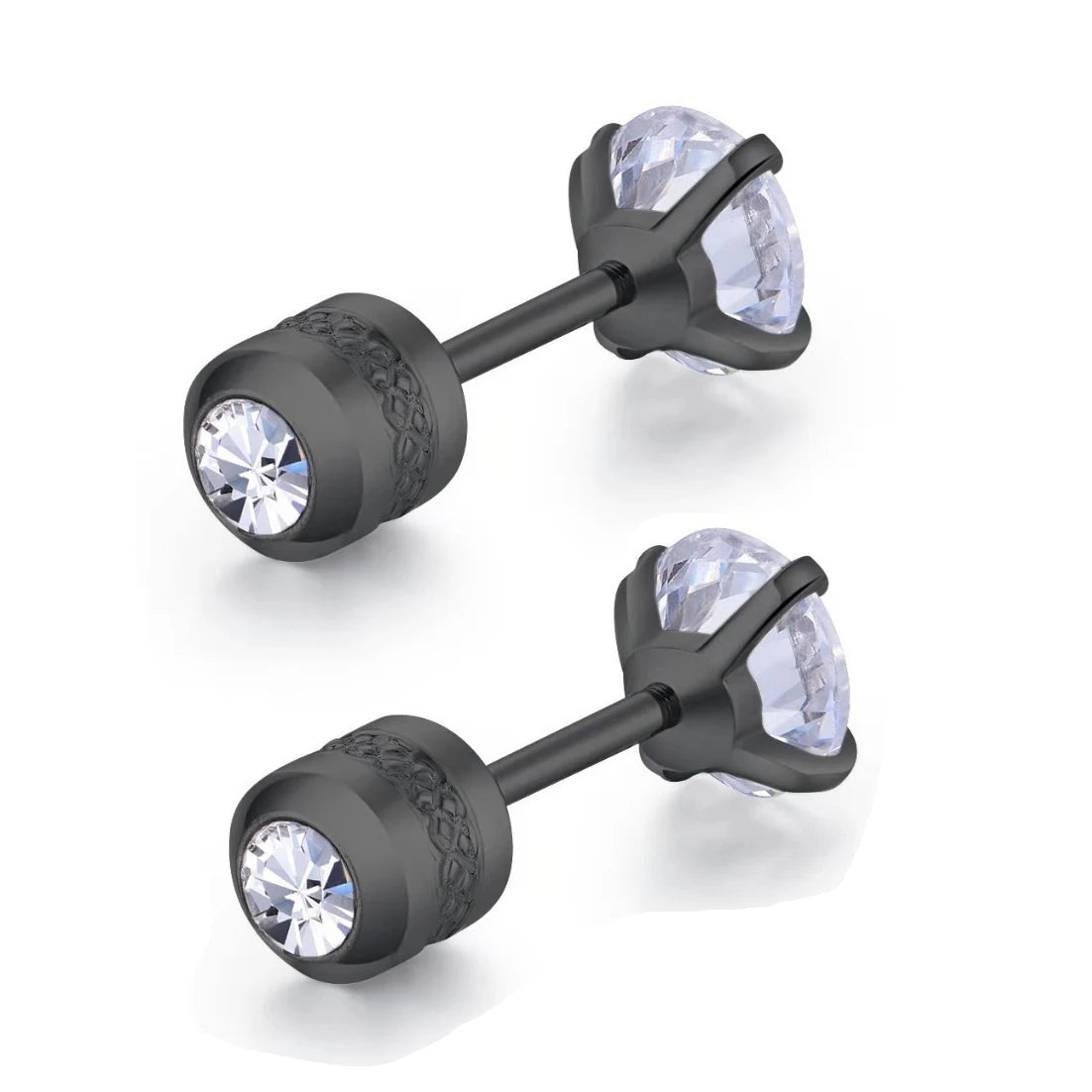 Celeste Black Zircon Studs