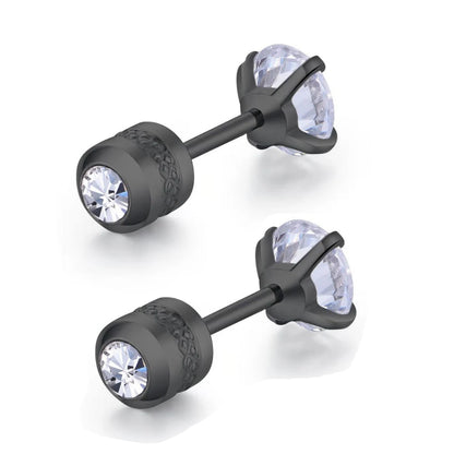 Celeste Black Zircon Studs