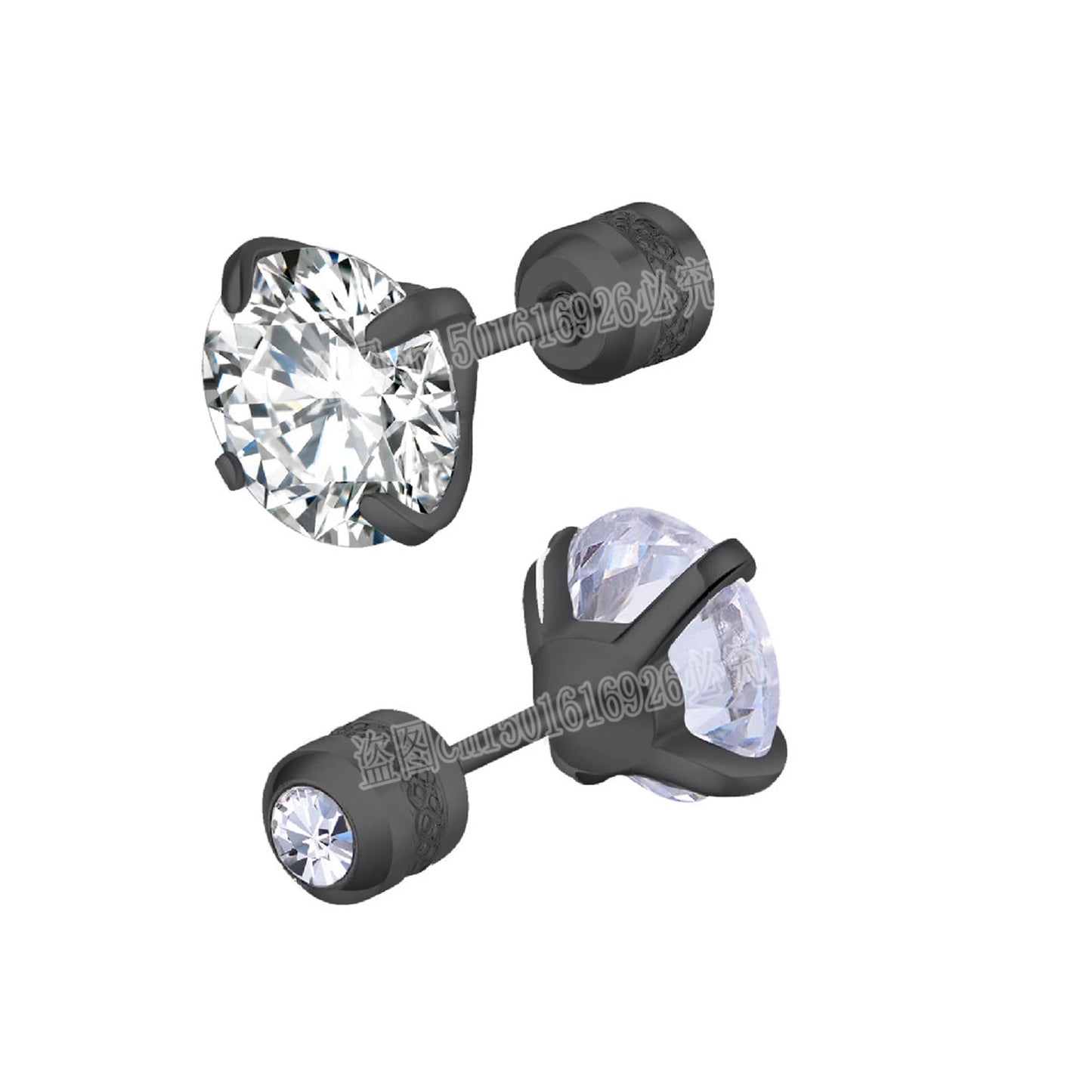 Celeste Black Zircon Studs