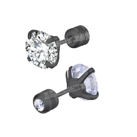 Celeste Black Zircon Studs
