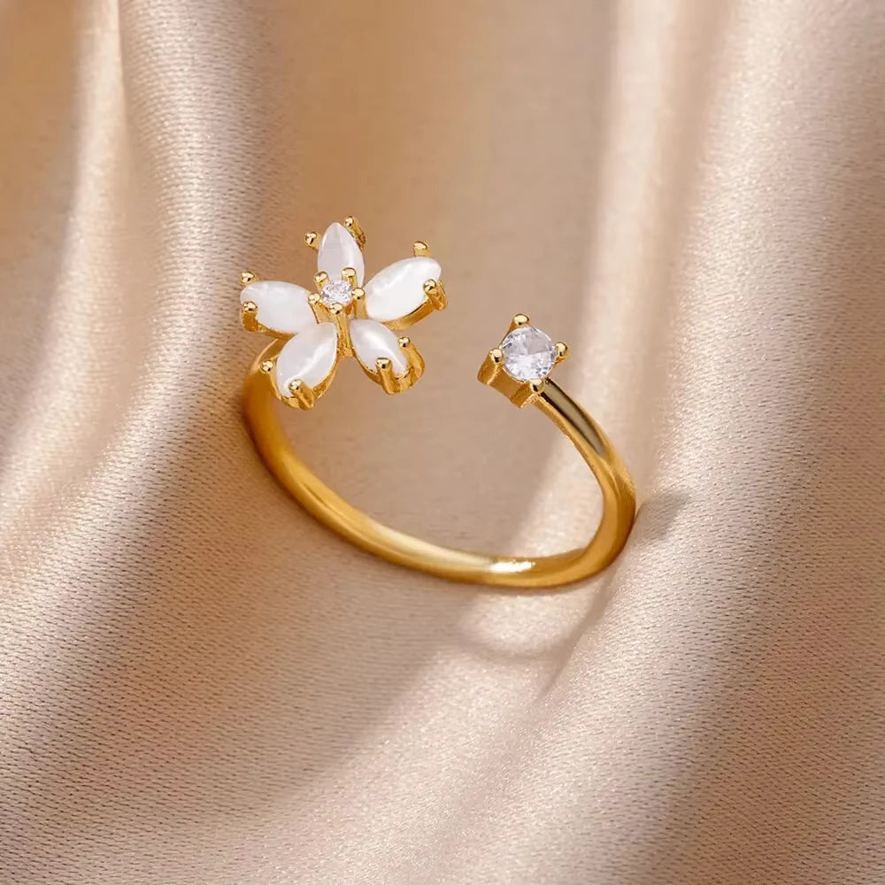 Golden Geo Glow Ring