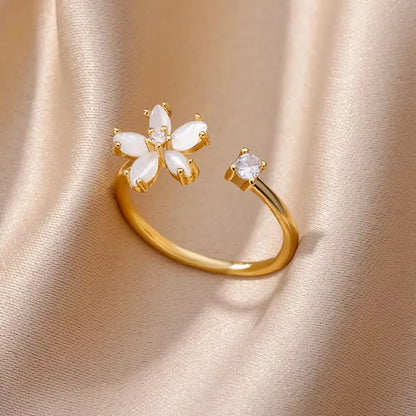 Golden Geo Glow Ring