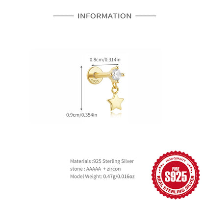 Celeste Moonstar Tassel Stud