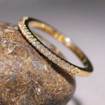 Celeste Half Spark Stack Ring