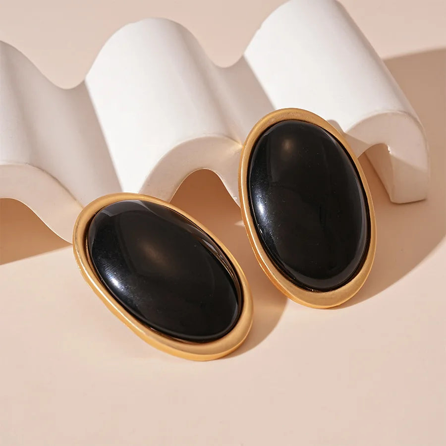 Celeste Ruby Oval Studs