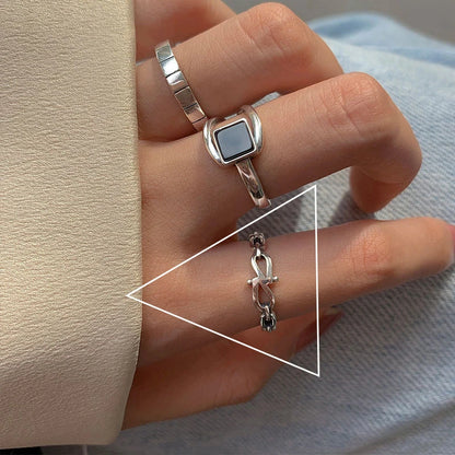 Celeste Double Wave Silver Ring