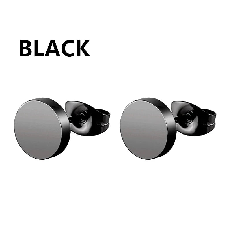 Celeste Black Steel Studs