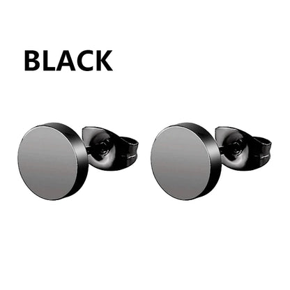 Celeste Black Steel Studs
