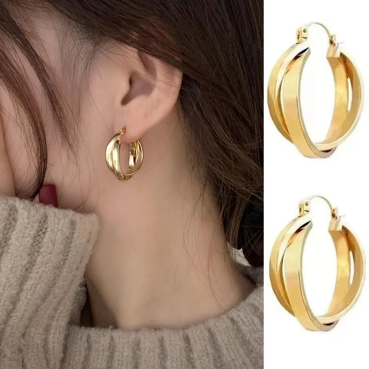 Celeste Pearl Circle Earrings
