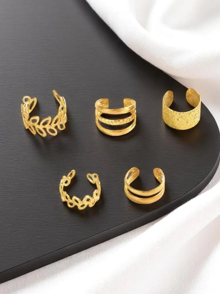 Celeste Leaf Ear Cuff Set