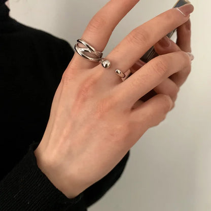 Celeste Double Wave Silver Ring