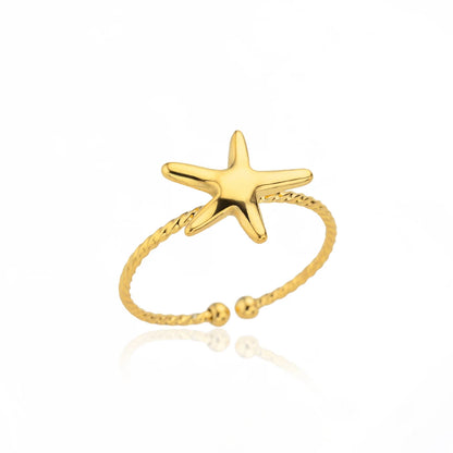 Golden Edge Open Ring