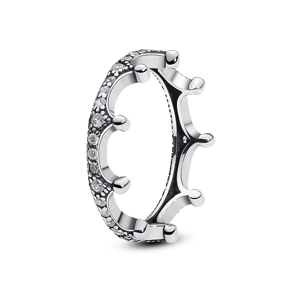 Crystal Love Crown Ring