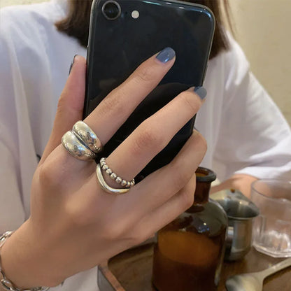 Celeste Double Wave Silver Ring