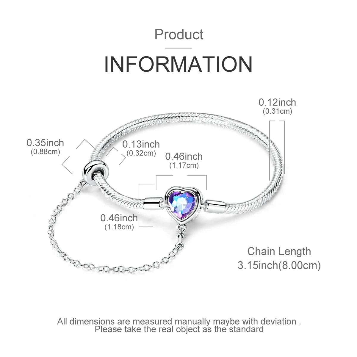 Holy Mother Heart Charm Bracelet