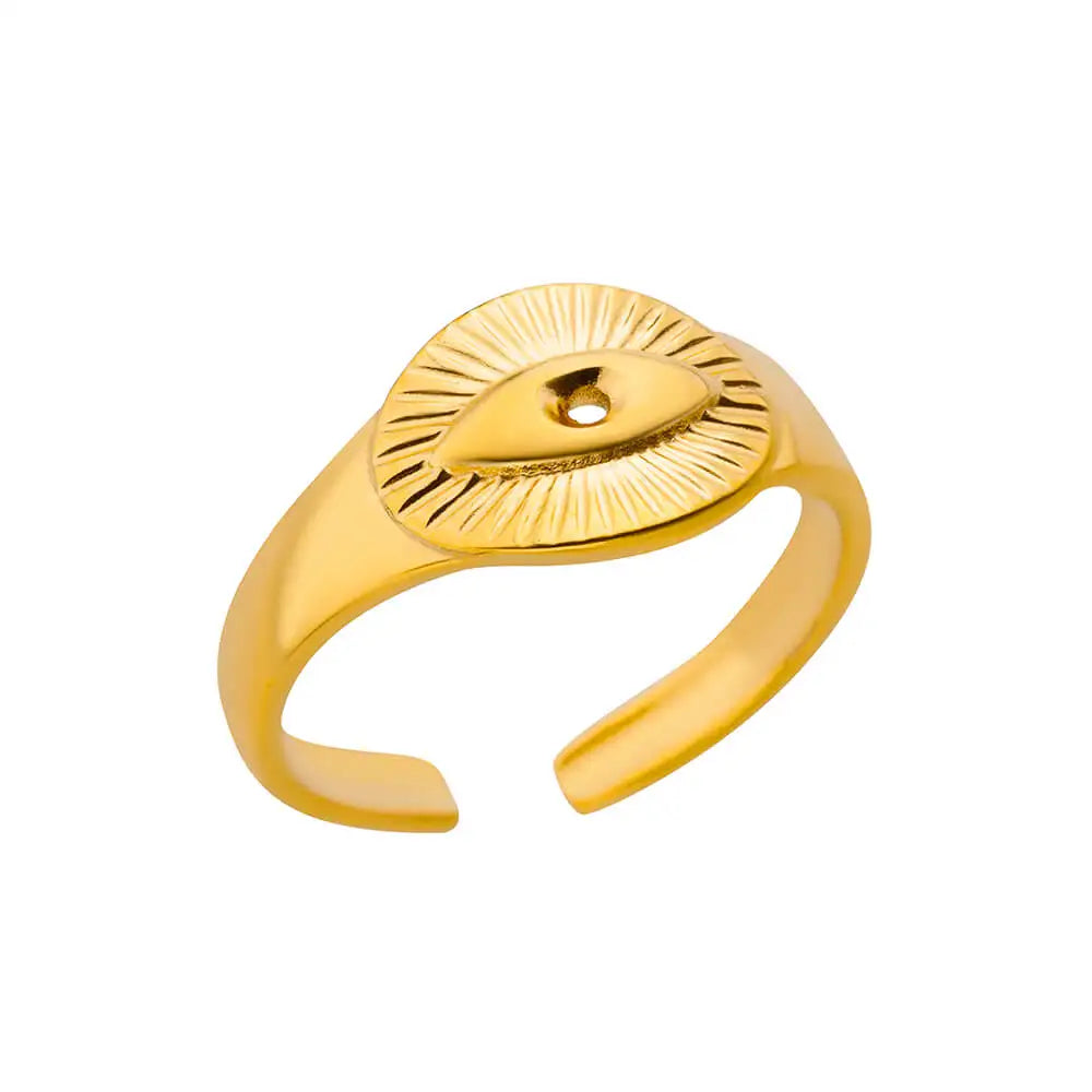 Golden Edge Open Ring