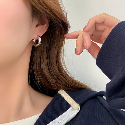 Celeste Folded Circle Earrings