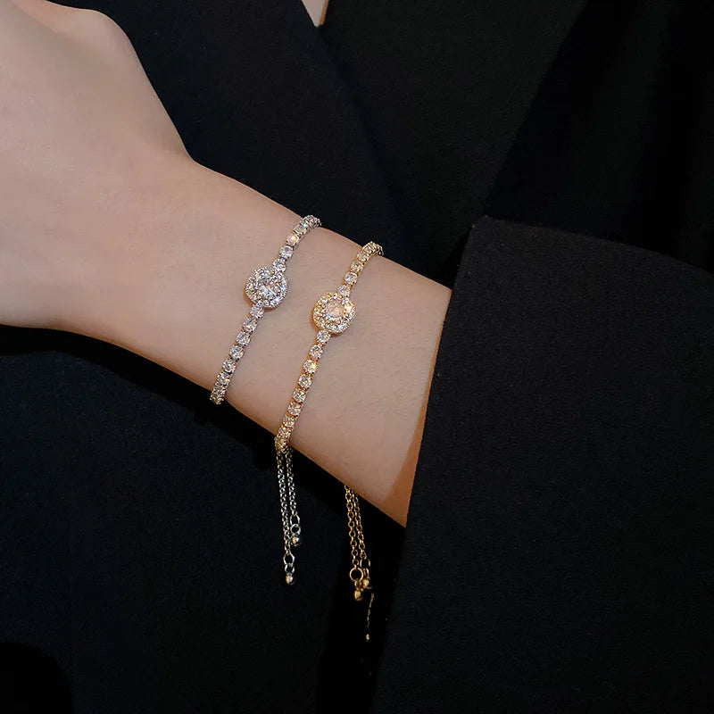 Celeste Gold Rhinestone Bracelet