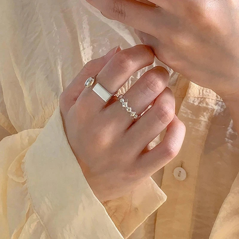 Celeste Double Wave Silver Ring