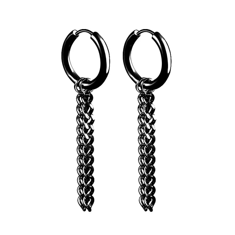 Celeste Black Steel Studs