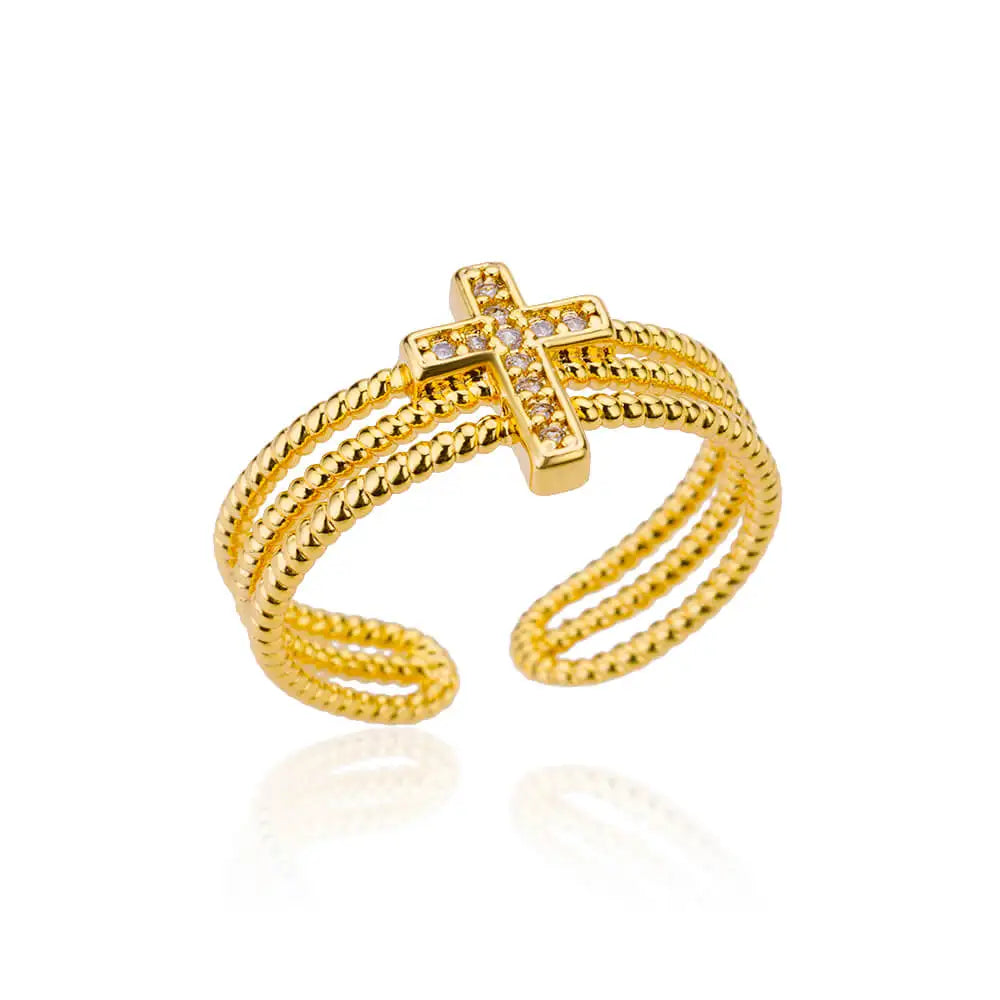 Golden Edge Open Ring